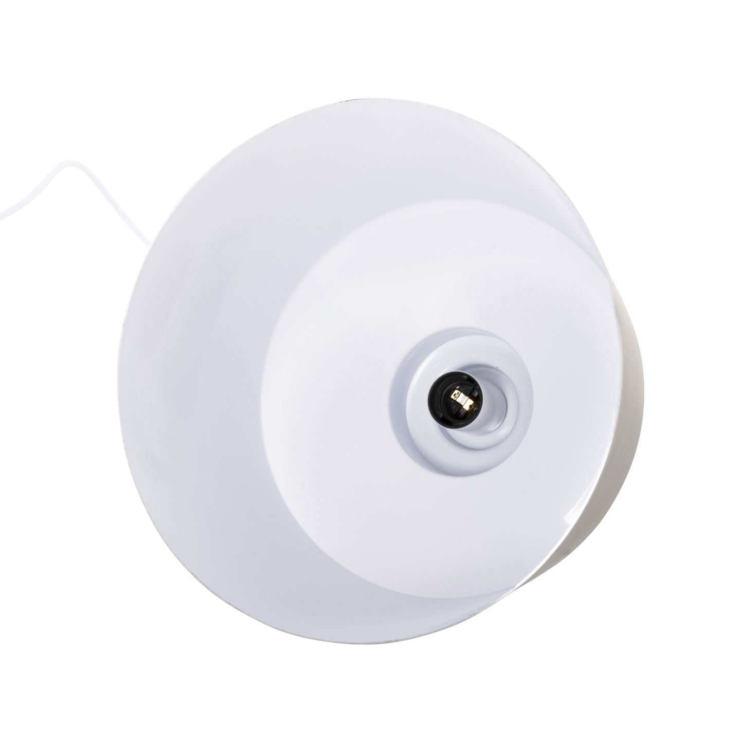 Ceiling Pendant Luminaire Hm4158.03 Grey Aluminum Cap-white Cable Φ30x123,5hcm.