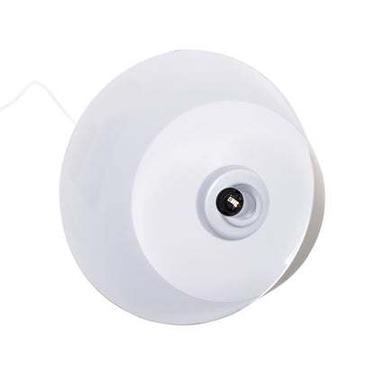 Ceiling Pendant Luminaire Hm4158.03 Grey Aluminum Cap-white Cable Φ30x123,5hcm.