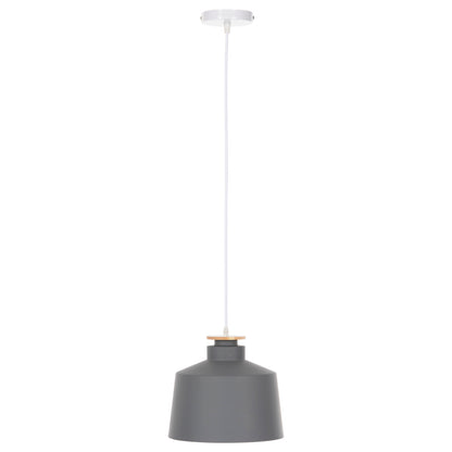 Ceiling Pendant Luminaire Hm4158.03 Grey Aluminum Cap-white Cable Φ30x123,5hcm.