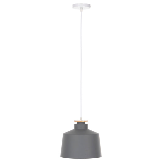 Ceiling Pendant Luminaire Hm4158.03 Grey Aluminum Cap-white Cable Φ30x123,5hcm.