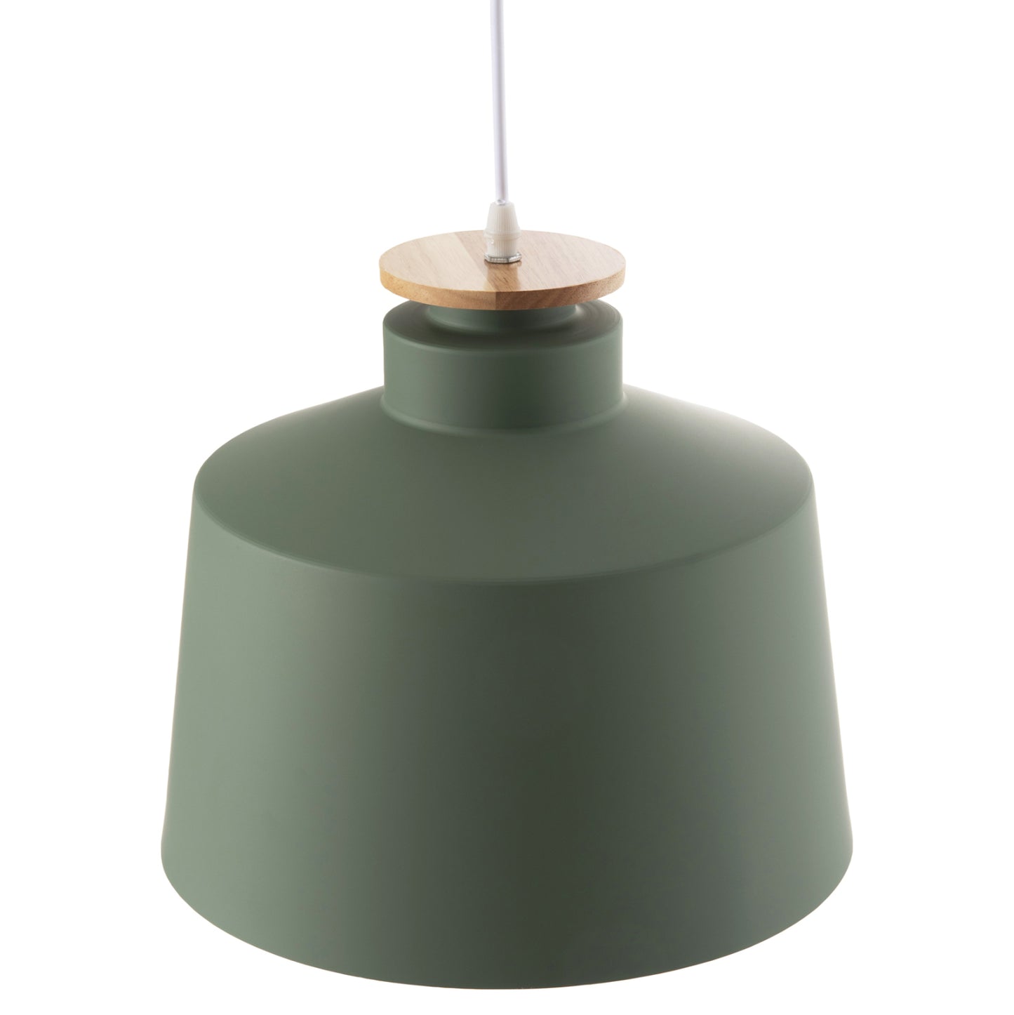 Ceiling Pendant Luminaire Hm4158.05 Green Aluminum Cap-white Cable Φ30x123,5hcm.