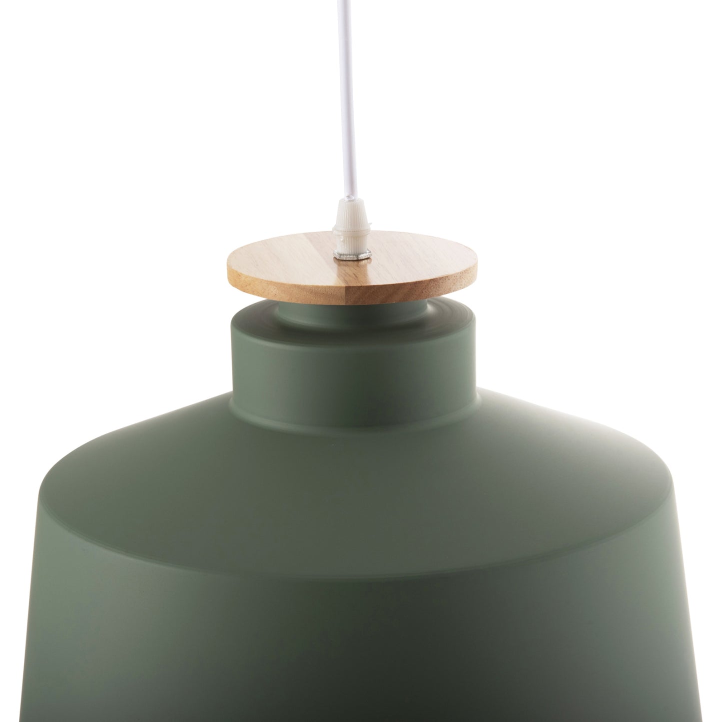 Ceiling Pendant Luminaire Hm4158.05 Green Aluminum Cap-white Cable Φ30x123,5hcm.