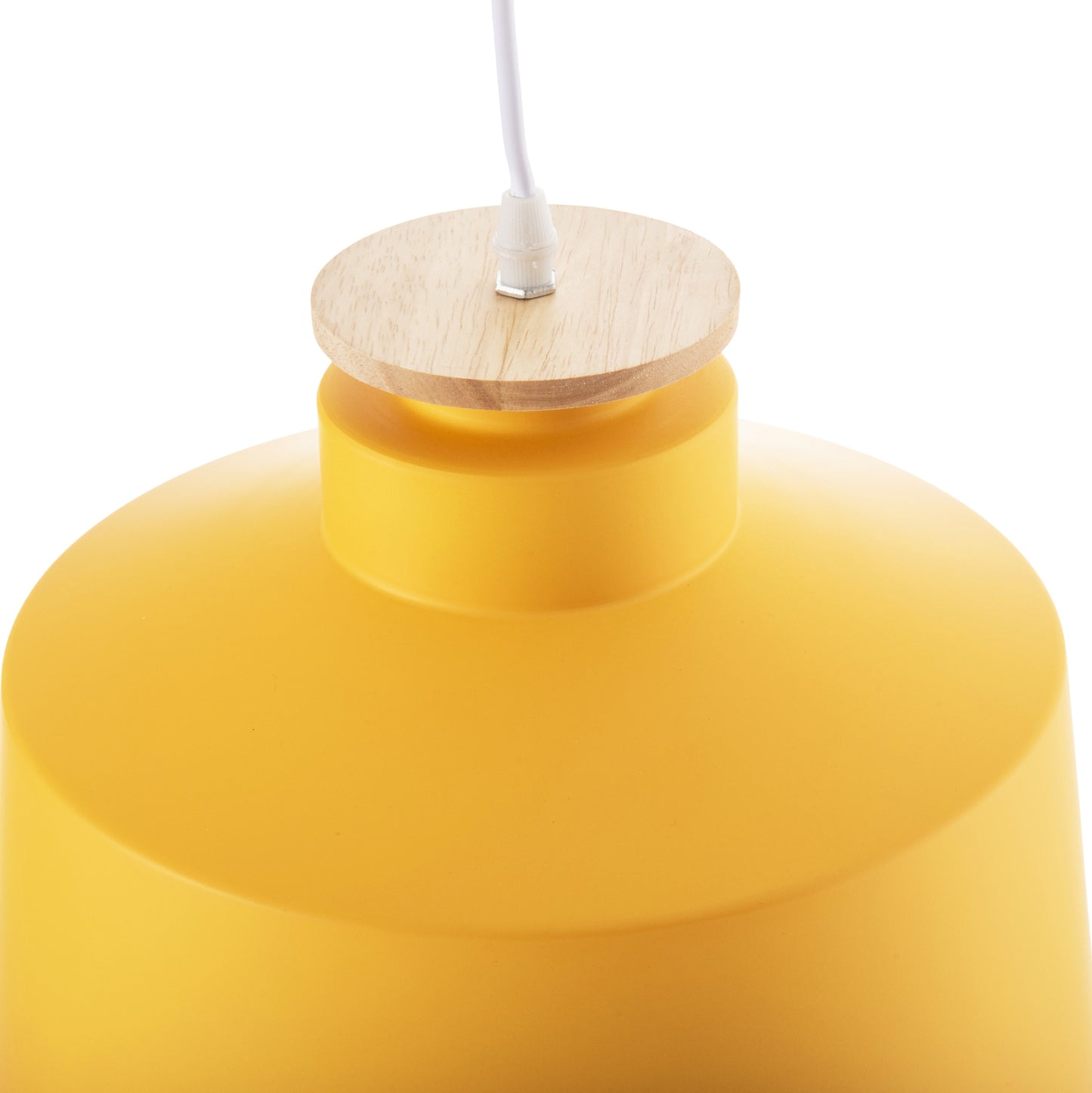 Ceiling Pendant Luminaire Hm4158.06 Yellow Aluminum Cap-white Cable Φ30x123,5hcm.