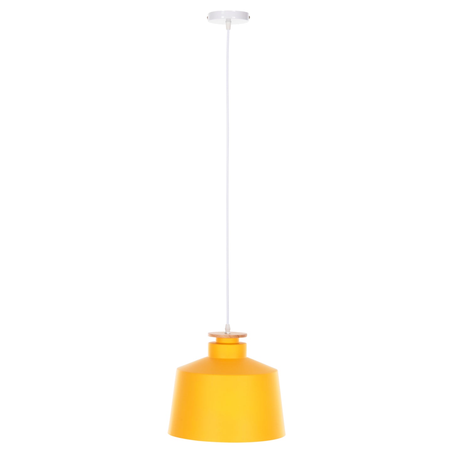 Ceiling Pendant Luminaire Hm4158.06 Yellow Aluminum Cap-white Cable Φ30x123,5hcm.