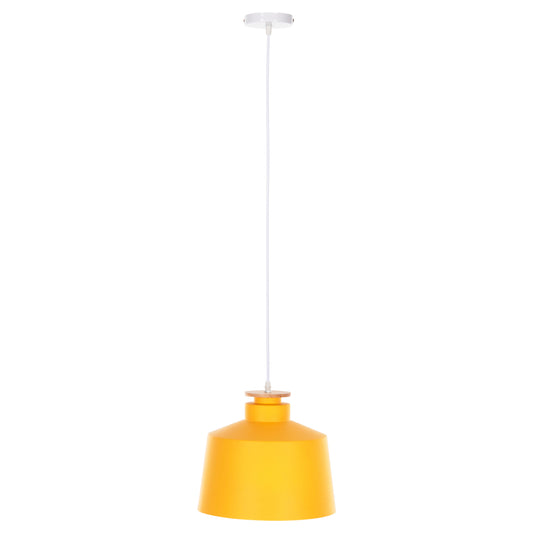 Ceiling Pendant Luminaire Hm4158.06 Yellow Aluminum Cap-white Cable Φ30x123,5hcm.