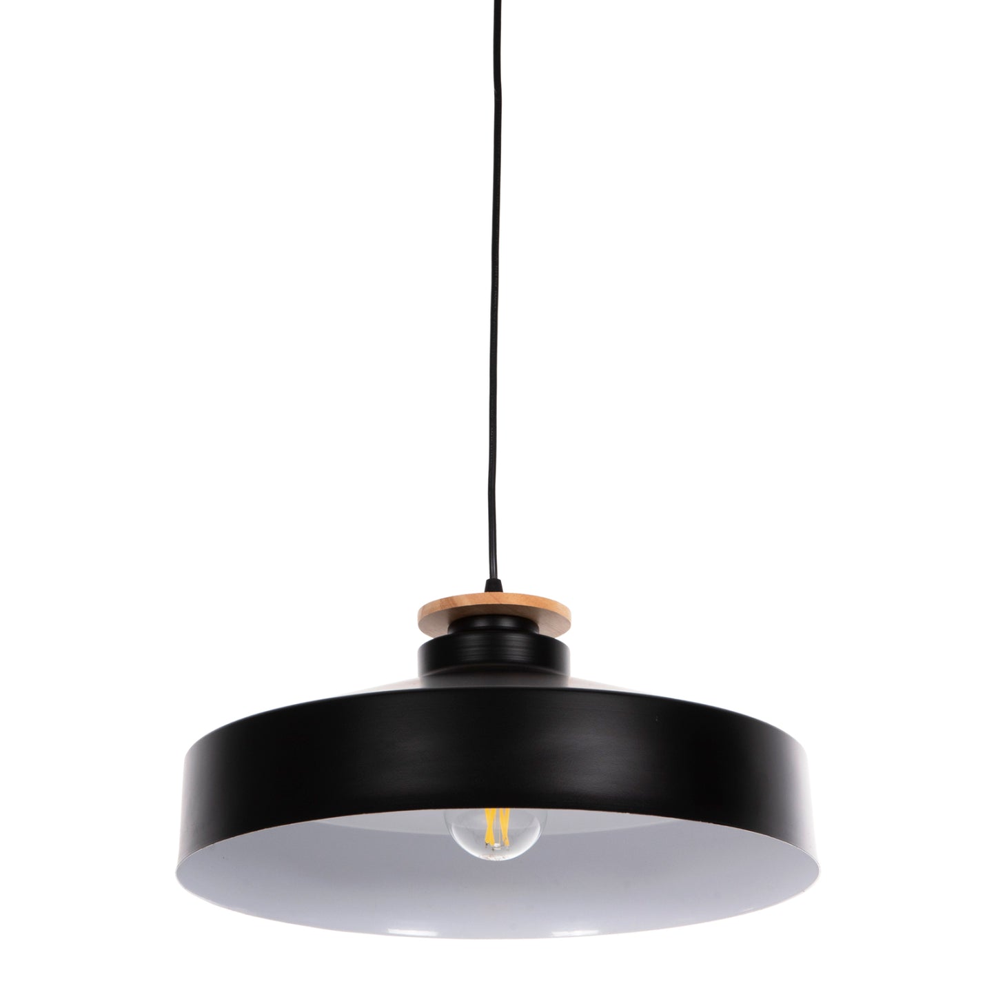 Ceiling Pendant Lamp Hm4159.01 Black Metal Cap Φ40x116hcm.