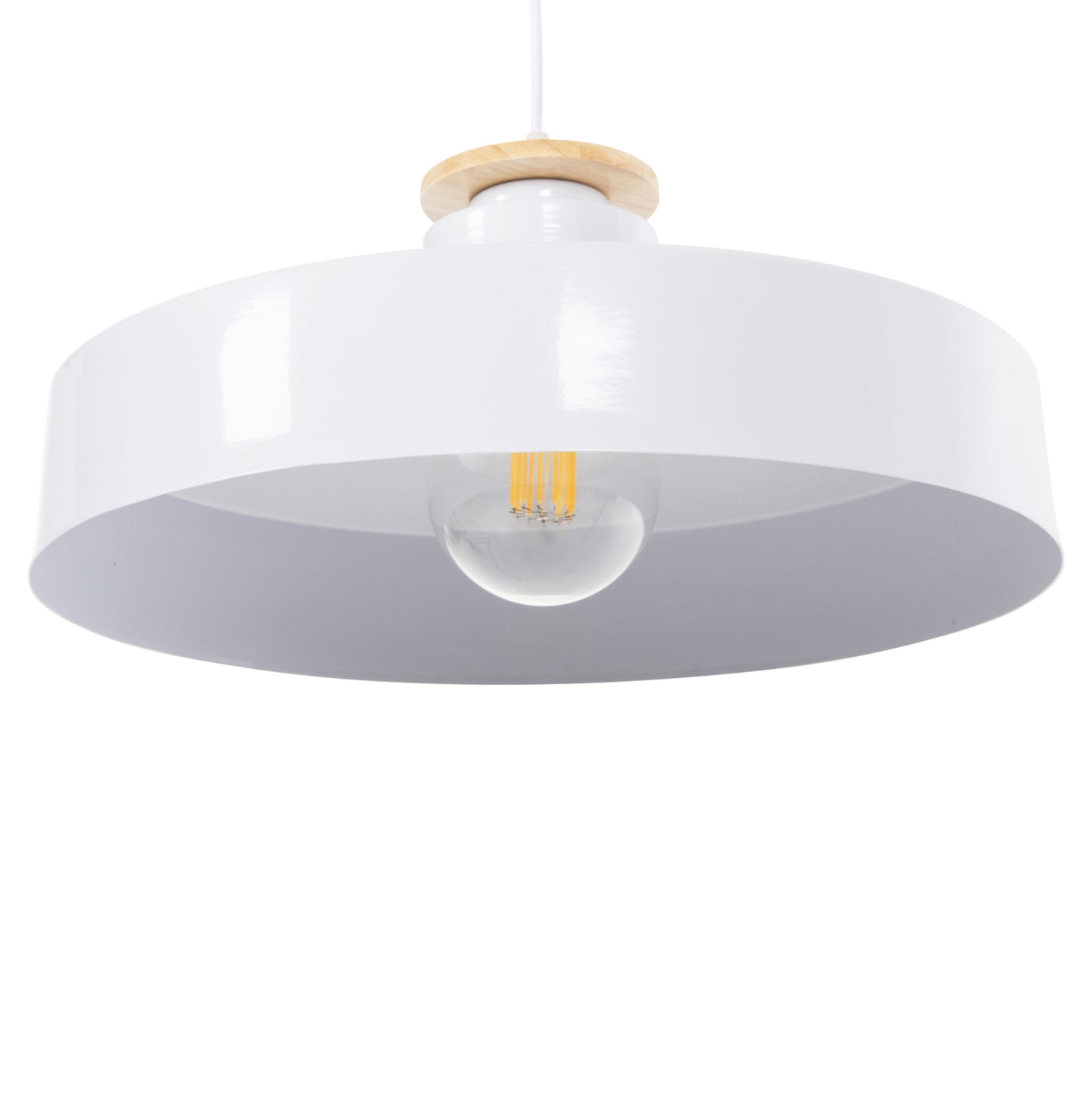 Ceiling Pendant Lamp Hm4159.02 White Metal Cap Φ40x116hcm.