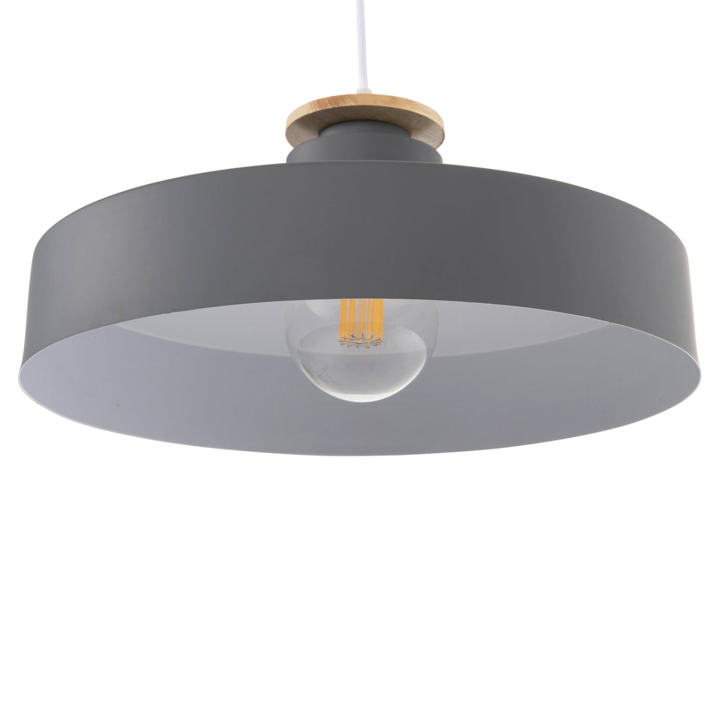 Ceiling Pendant Lamp Hm4159.03 Grey Metal Cap Φ40x116hcm.