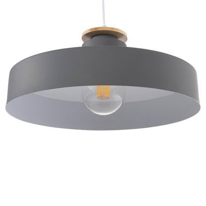 Ceiling Pendant Lamp Hm4159.03 Grey Metal Cap Φ40x116hcm.