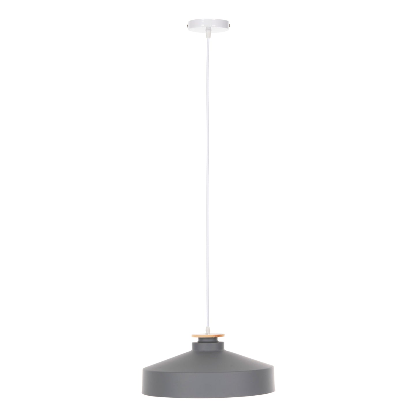 Ceiling Pendant Lamp Hm4159.03 Grey Metal Cap Φ40x116hcm.