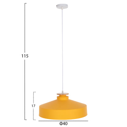 Ceiling Pendant Lamp Hm4159.04 Yellow Metal Cap Φ40x116hcm.