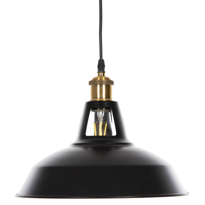 Ceiling Pendant Lamp Hm4161 Black Metal-gold Top Φ31x120hcm.