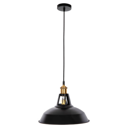 Ceiling Pendant Lamp Hm4161 Black Metal-gold Top Φ31x120hcm.