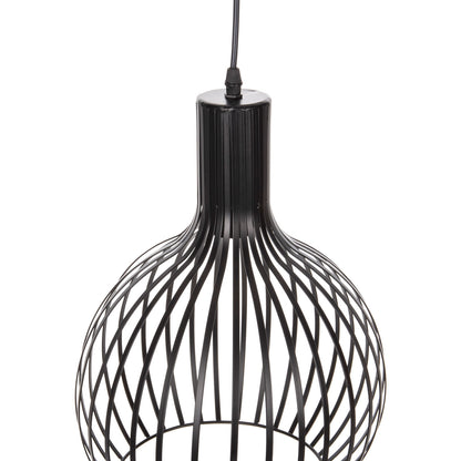 Ceiling Pendant Lamp Hm4164 Black Metal Cap Φ28x138hcm.