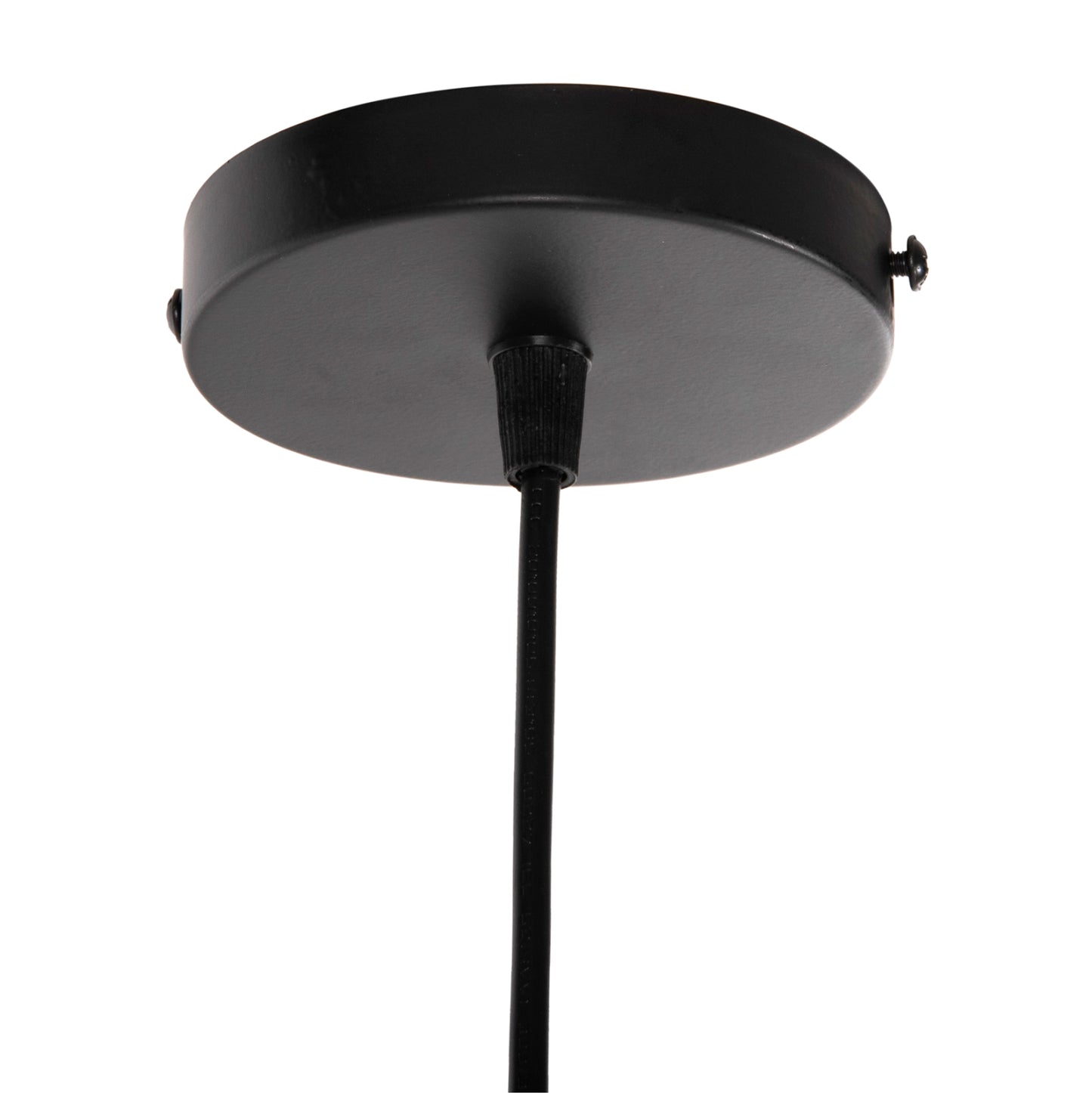 Ceiling Pendant Lamp Hm4165.01 Metal Sphere-black & Orange Φ20x118hcm.