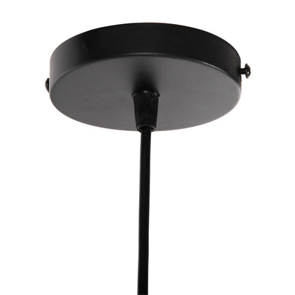 Ceiling Pendant Lamp Hm4165.01 Metal Sphere-black & Orange Φ20x118hcm.