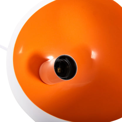 Ceiling Pendant Lamp Hm4165.02 Metal Sphere-white & Orange Φ20x118hcm.