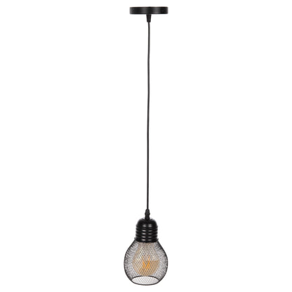Ceiling Pendant Lamp Hm4171 Black Metal Mesh Cap Φ13x125hcm.