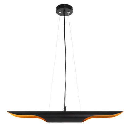 Ceiling Pendant Luminaire Hm4172 Black Metal Tube-2 Bulbs Φ6x60h Cm.