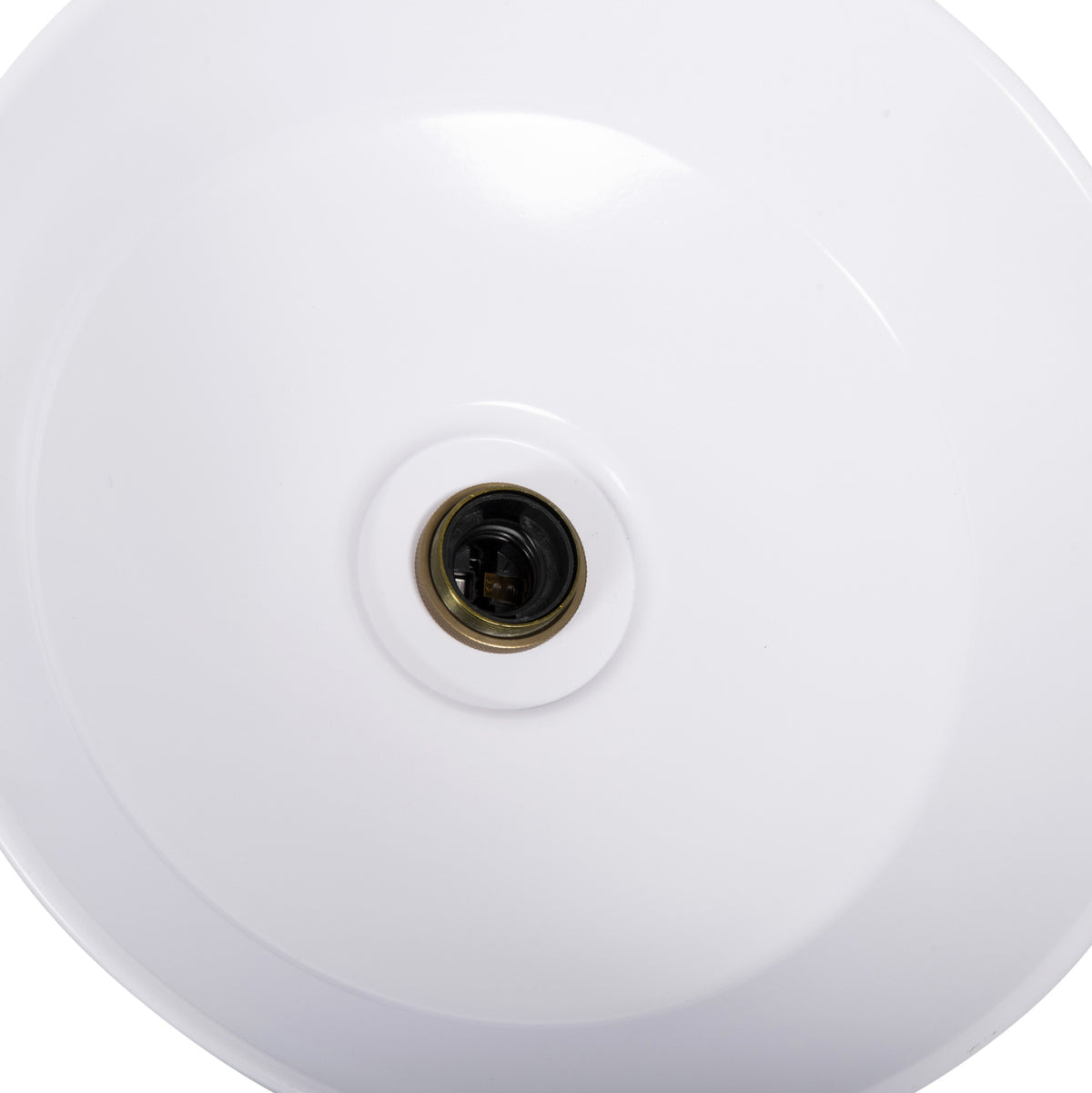 Ceiling Pendant Lamp Hm4174.02 White Metal Golden Detail On Top Φ35,5x116hcm.