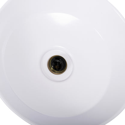 Ceiling Pendant Lamp Hm4174.02 White Metal Golden Detail On Top Φ35,5x116hcm.