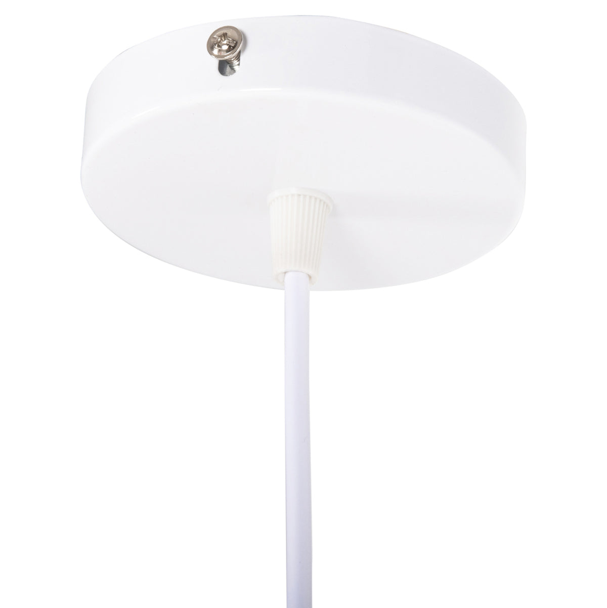 Ceiling Pendant Lamp Hm4174.02 White Metal Golden Detail On Top Φ35,5x116hcm.