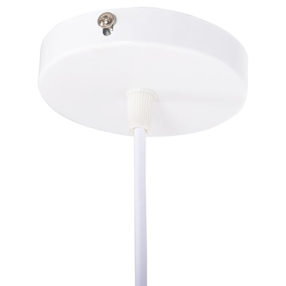 Ceiling Pendant Lamp Hm4174.02 White Metal Golden Detail On Top Φ35,5x116hcm.