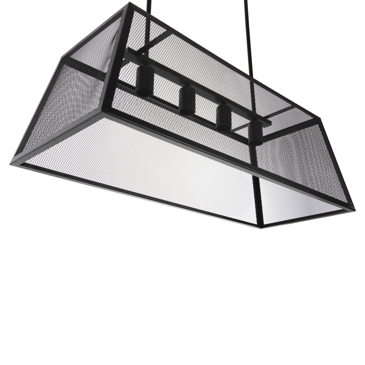 Ceiling Pendant Luminaire Hm4179 Black Metal 4-light 78x30,5x26hcm.