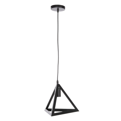 Ceiling Pendant Lamp Hm4181 Black Metal Cap Pyramid 15x15x125hcm.