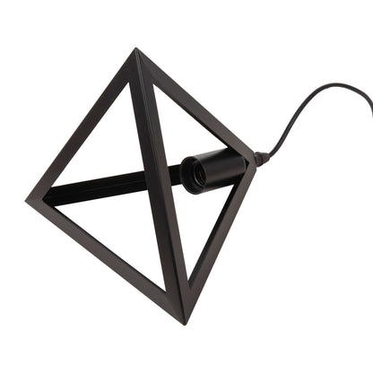 Ceiling Pendant Lamp Hm4182 3 Black Metal Caps Pyramid Φ23x124hcm.