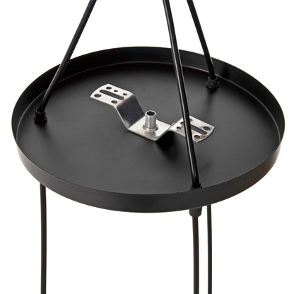 Ceiling Pendant Lamp Hm4182 3 Black Metal Caps Pyramid Φ23x124hcm.