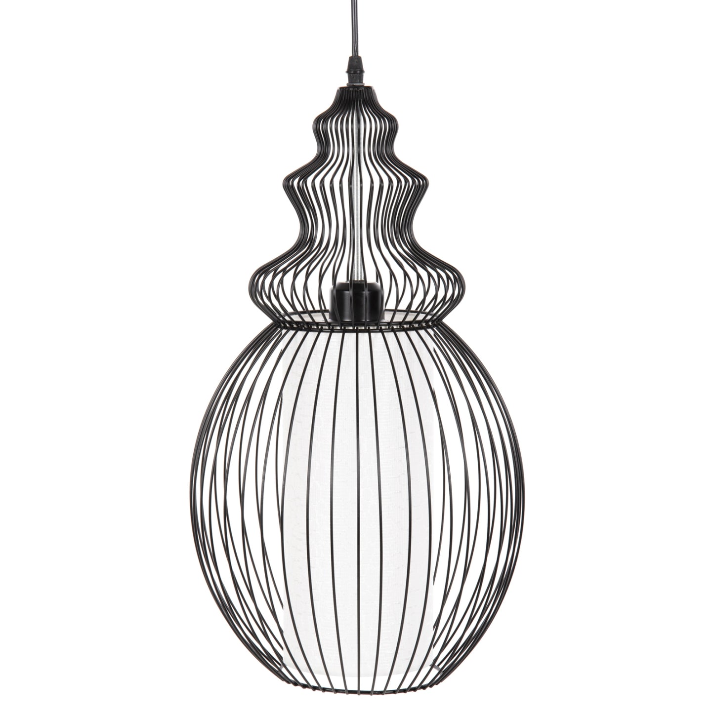 Ceiling Pendant Lamp Hm4184 Black Metal 26x26x125hcm.