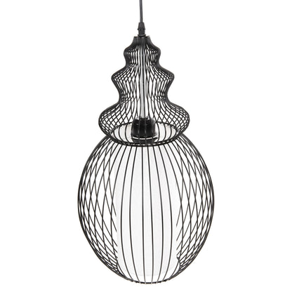 Ceiling Pendant Lamp Hm4184 Black Metal 26x26x125hcm.
