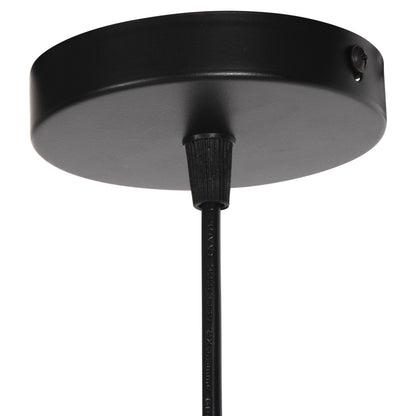 Ceiling Pendant Lamp Hm4185 Black Metal-white Cloth Φ30x115h Cm.