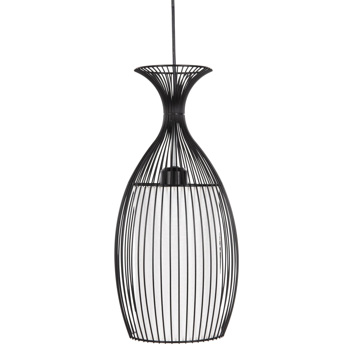 Ceiling Pendant Lamp Hm4186 Black Metal 20x20x131hcm.