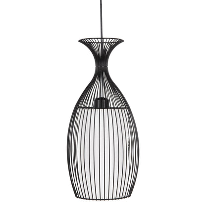 Ceiling Pendant Lamp Hm4186 Black Metal 20x20x131hcm.