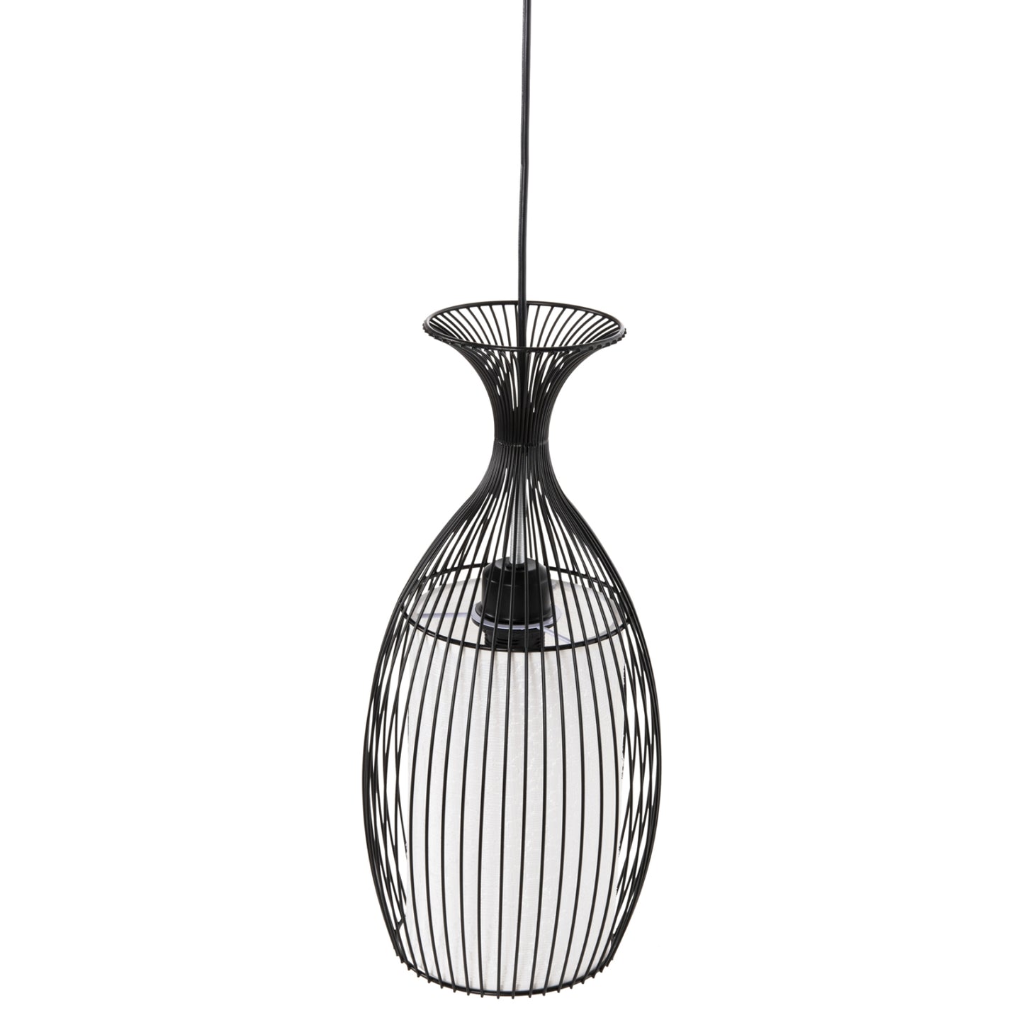Ceiling Pendant Lamp Hm4186 Black Metal 20x20x131hcm.