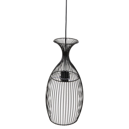 Ceiling Pendant Lamp Hm4186 Black Metal 20x20x131hcm.