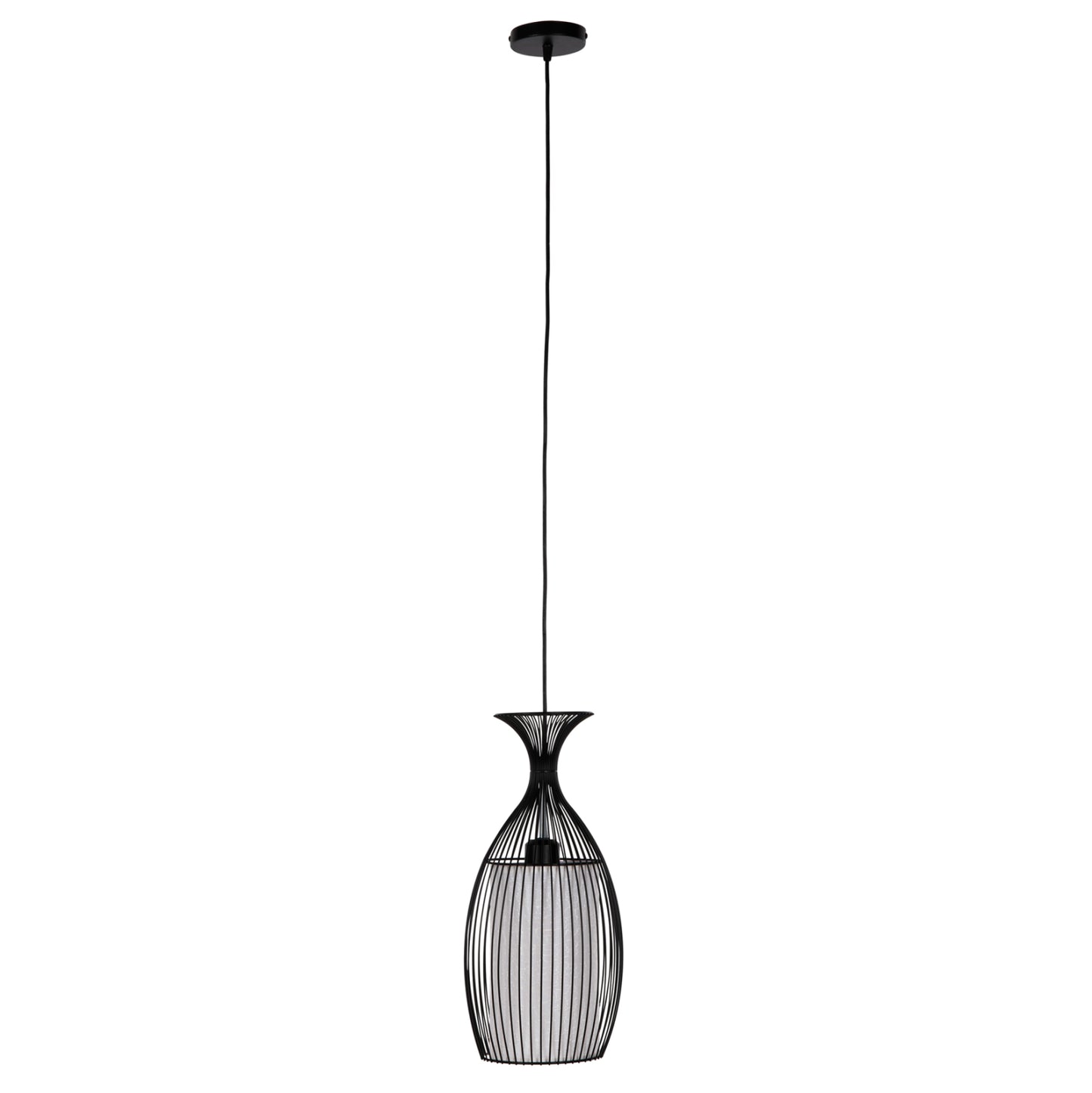 Ceiling Pendant Lamp Hm4186 Black Metal 20x20x131hcm.