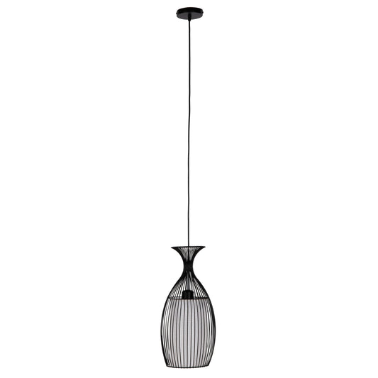 Ceiling Pendant Lamp Hm4186 Black Metal 20x20x131hcm.