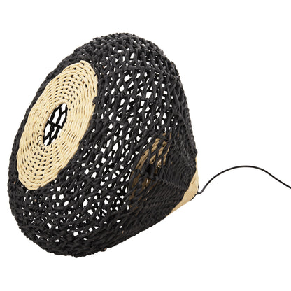 Ceiling Pendant Lamp Hm4346 Paper Rope ΙΝ Beige And Black Φ55,5x44hcm.
