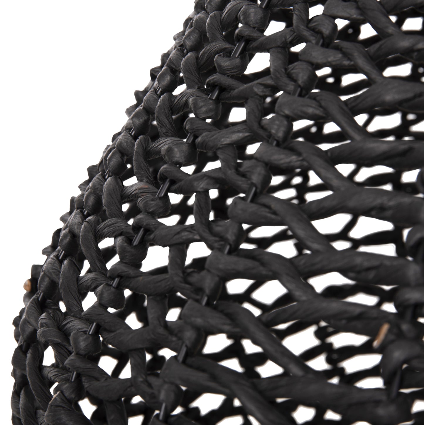 Ceiling Pendant Lamp Hm4346 Paper Rope ΙΝ Beige And Black Φ55,5x44hcm.