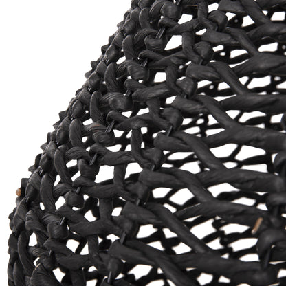 Ceiling Pendant Lamp Hm4346 Paper Rope ΙΝ Beige And Black Φ55,5x44hcm.