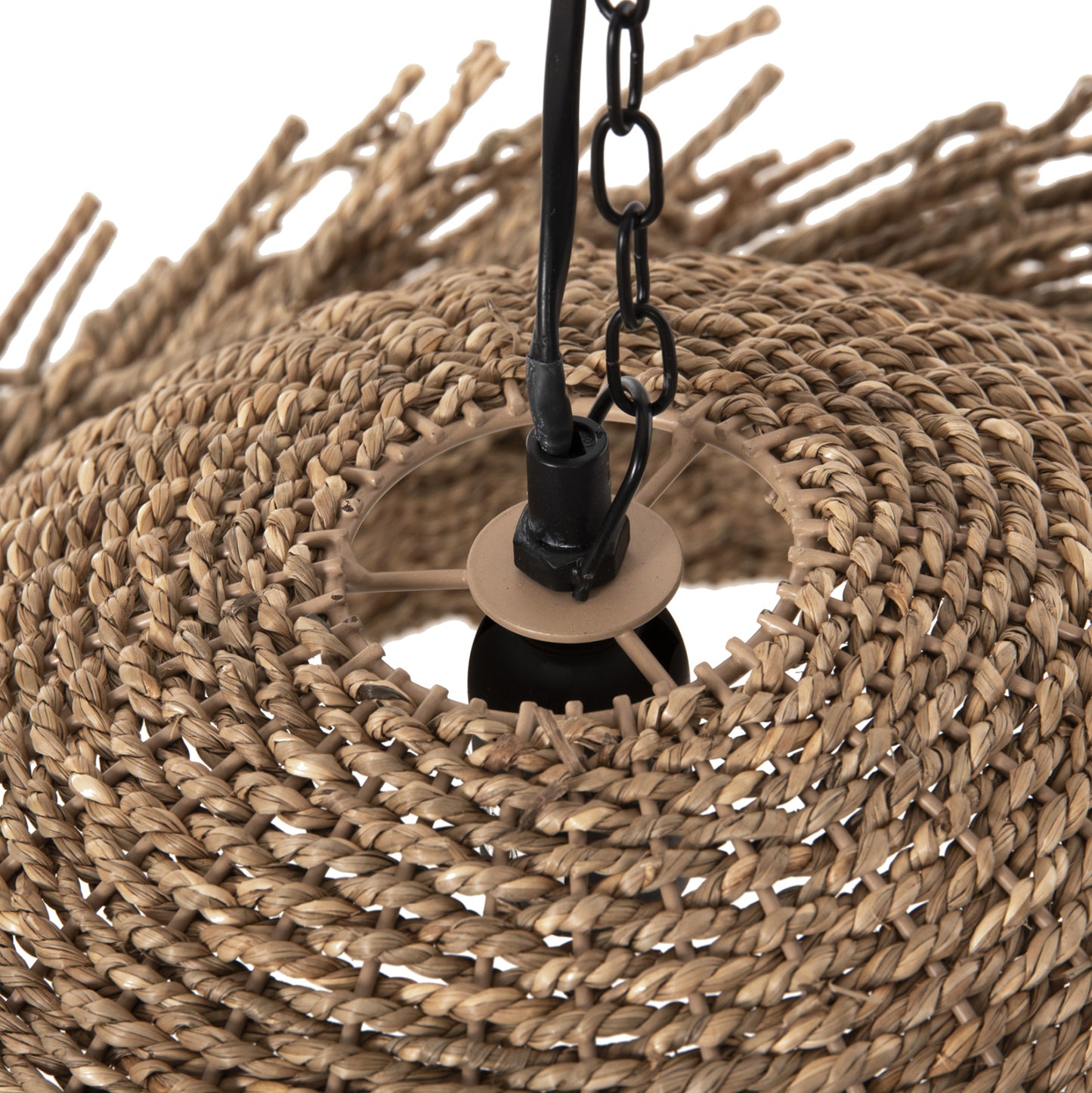 Ceiling Pendant Lamp Hm4347 Seagrass In Natural Color Φ72x30-140hcm.
