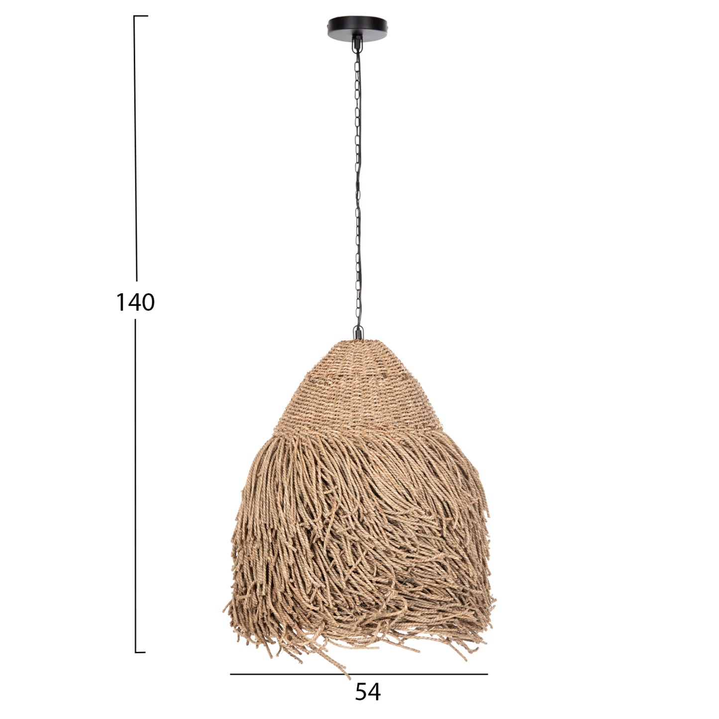 Ceiling Pendant Lamp Hm4348 Seagrass In Natural Color Φ54x56-140hcm.
