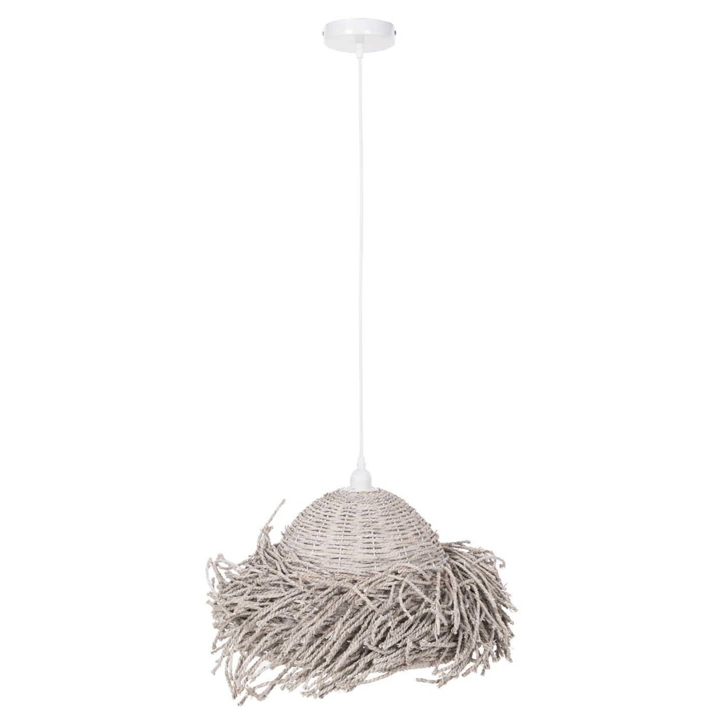 Ceiling Pendant Lamp Hm4349 Seagrass In Whitewash Color Φ50x25-135hcm.