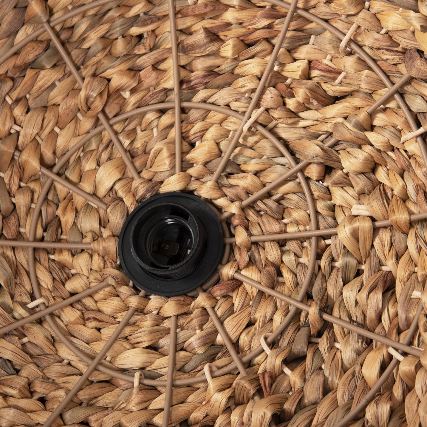 Ceiling Pendant Lamp Hm4353 Water Hyacinth In Natural Color Φ62x30-120hcm.