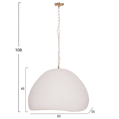 Ceiling Pendant Lamp Jaylen Hm4703.02l Fiber Cement In White 65x55x45hcm
