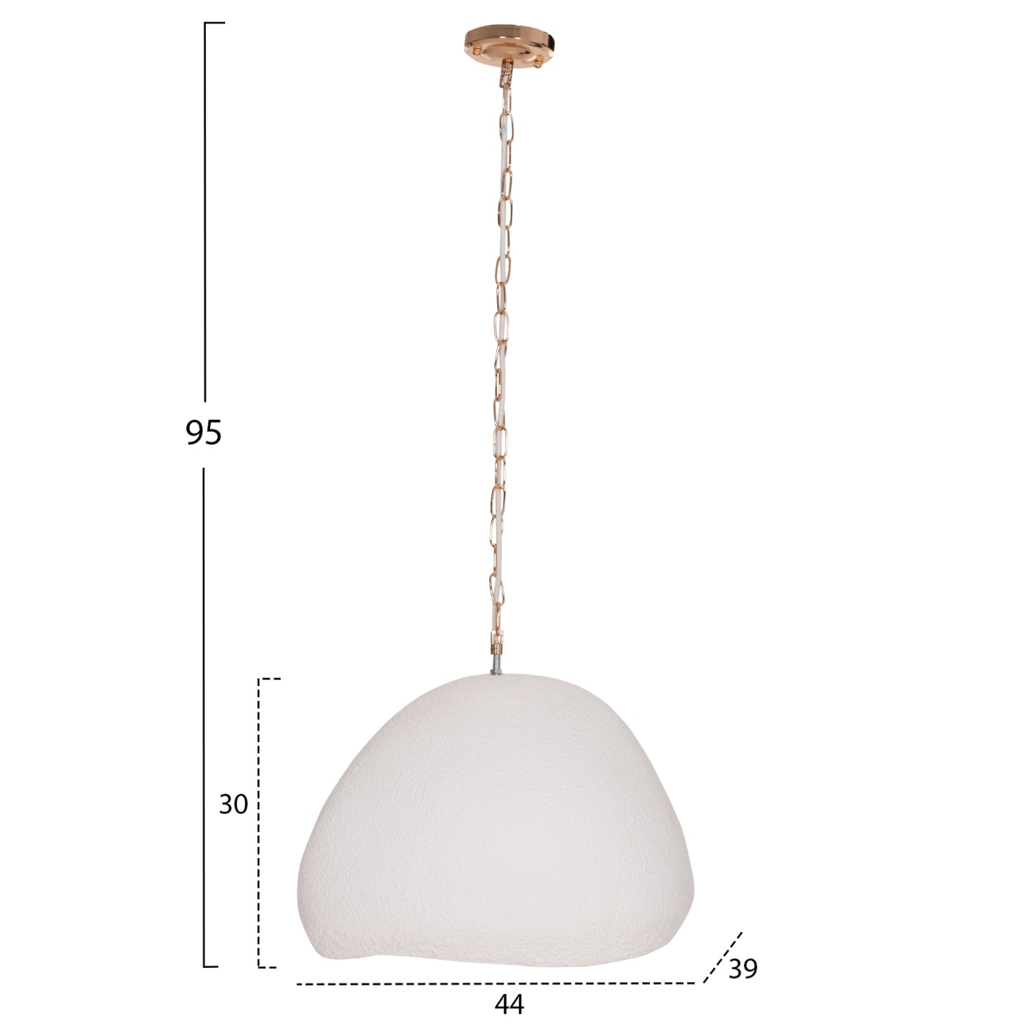 Ceiling Pendant Lamp Jaylen Hm4703.02s Fiber Cement In White Hcm.