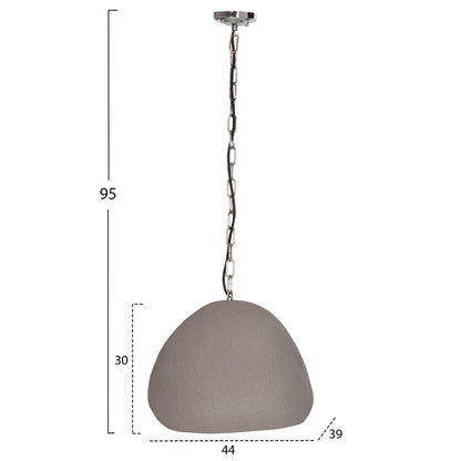 Ceiling Pendant Lamp Jaylen Hm4703.03s Fiber Cement In Grey 44x39x30hcm
